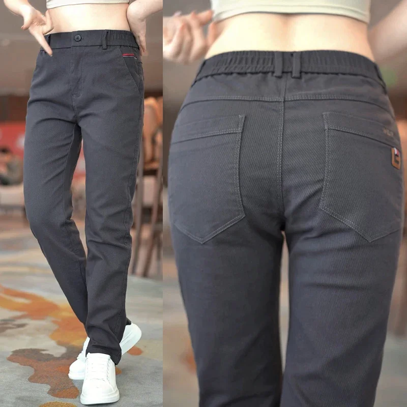 

Новые весенние мужские брюки с эластичной талией: удобные, облегающие, повседневные, стрейч, мягкие, модные, прямые, зауженные, для мужчин