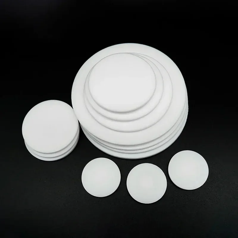 White PTFE Solid Round Gasket Disc Polytetrafluoroethylene Seal 0.5/1/1.5/2/3/4/5/6mm Thick 5-100mm Diameter