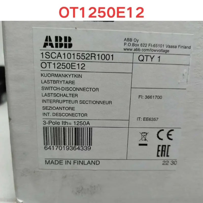 New   OT1250E12  Isolating switch   Fast Shipping