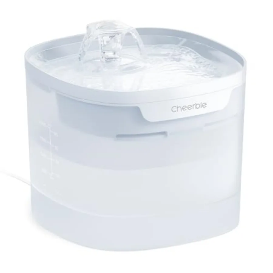 

Pumpless Cat Water Fountain 2L/67oz Automatic Pet Fountain Elfin Cat for Drinking MagDrive™ Technology Continuous Flow Mode BPA