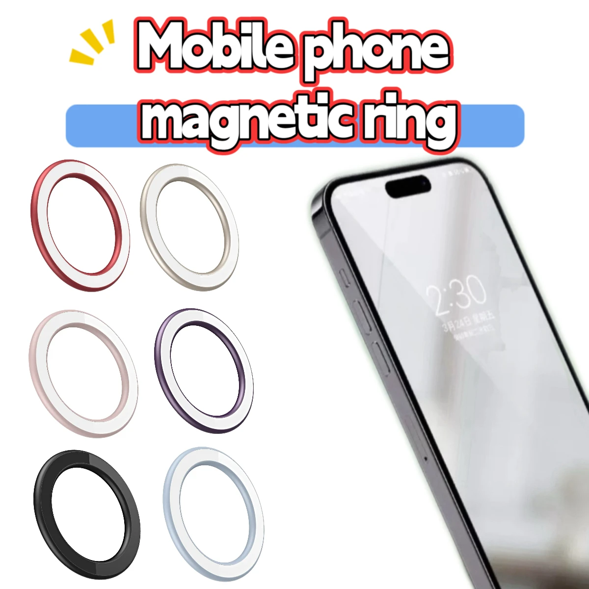 

Magnetic Ring Holder For iPhone 17 1615 14 13 12 Strong Magnet Wall Car Phone Stand Universal Case iPad Tablet Mount
