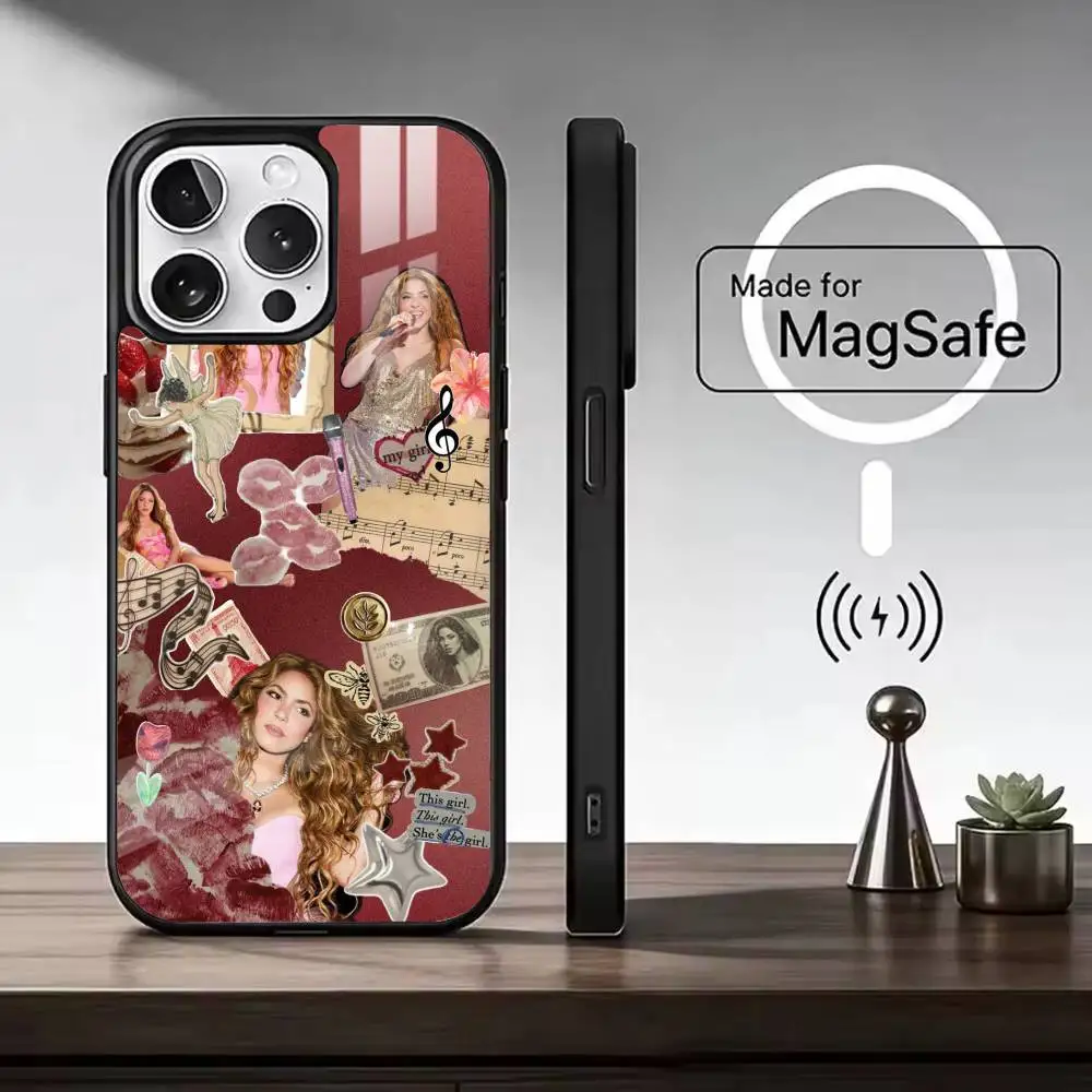 Singer S-Shakira Fashion For Magsafe Phone Case for iPhone 17 16 15 14 13 12 11 Series Wireless Charging