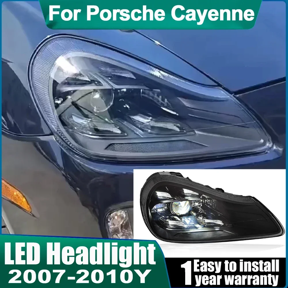 2PCS Headlamp For Porsche Cayenne 2007 2008 2009 2010 LED Headlights Upgrade Led Matrix Front Lights Assembly Car Accessories