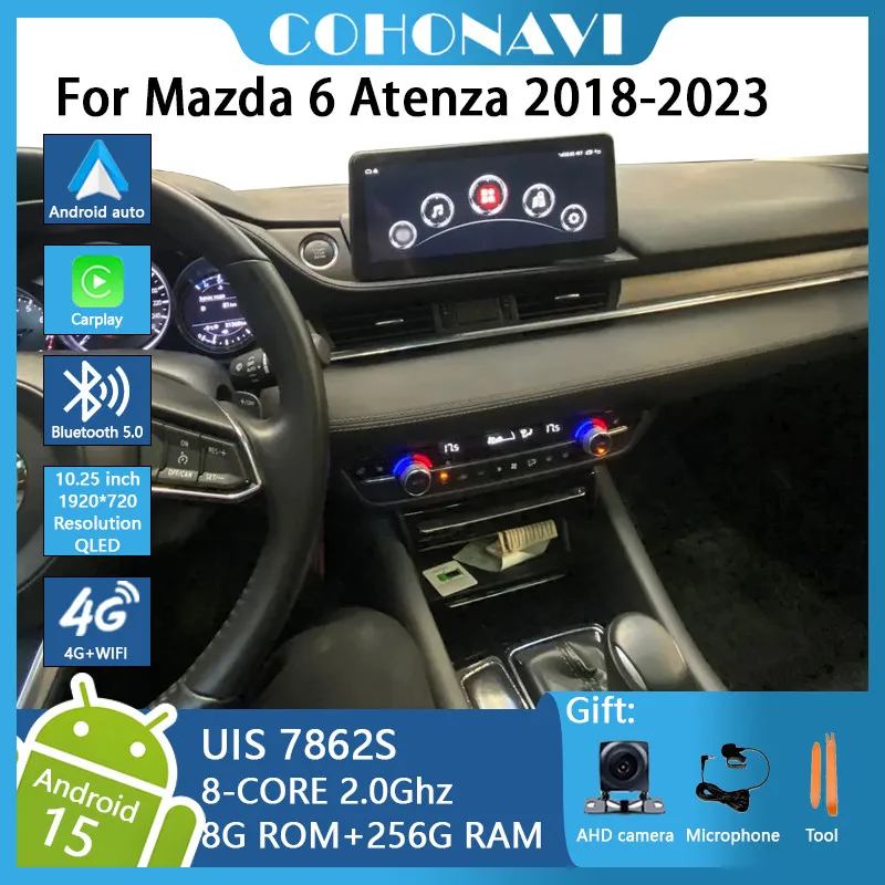 

COHO For Mazda 6 Atenza 2020-2021 1920*720 10.25 INCH Android 15 4G Car Radio Player Navigation GPS Oct-Core Radio Multimedia