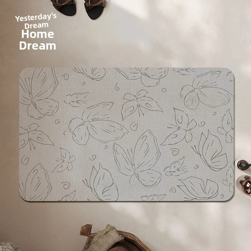 

Коврик для ванной комнаты Batoom: противоскользящий, влаговпитывающий, грязеотталкивающий, с цветочным узором, для входной зоны, предотвращающий падения, для туалета, напольный коврик, домашний декор