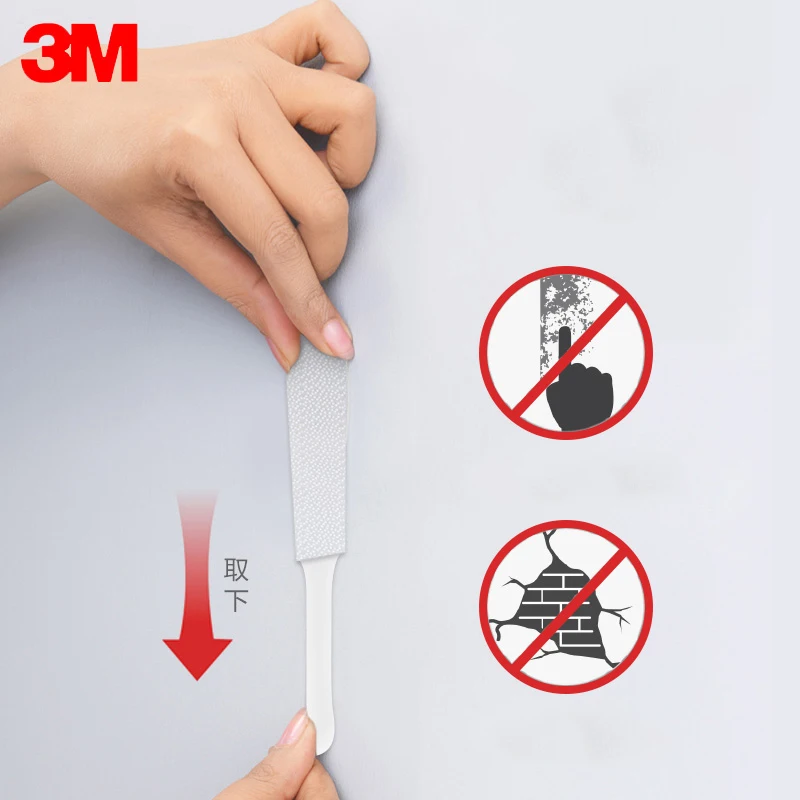 Командная лента 3M, немаркирующая клейкая лента, двусторонний клей, клей высокой вязкости, не перфорация, прочный фиксирующий лист