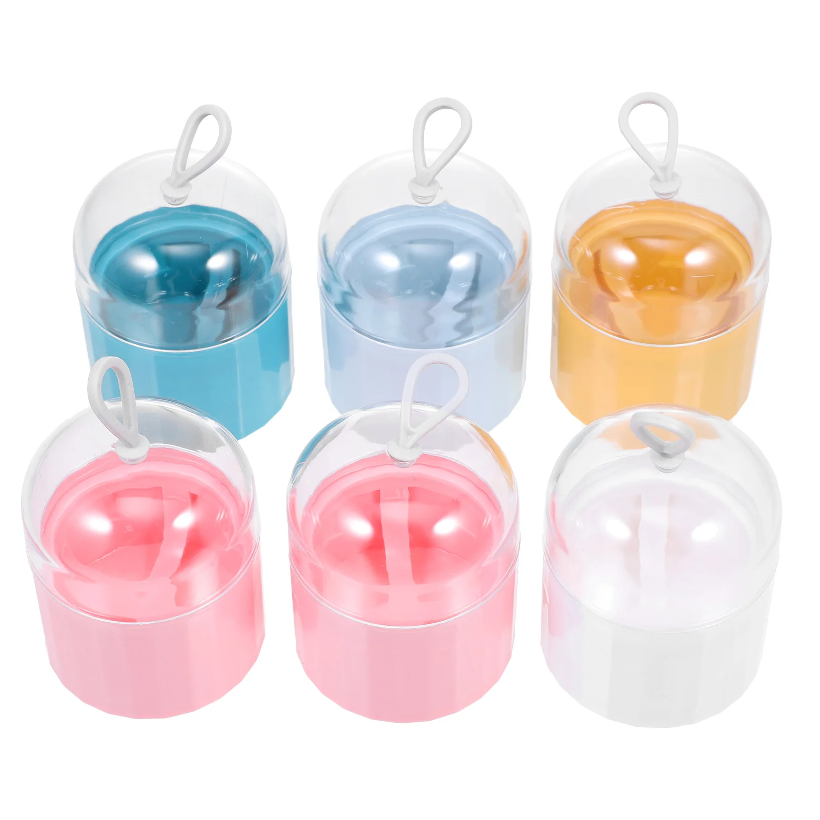 

6pcs Makeup Case Durable Easy Close Breathable Hole Travel Accessory Beauty Egg Container Pp Holder Egg Box Supply