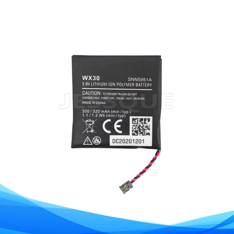 Baterai 3.8V 320mAh SNN5951A Untuk Jam Tangan Pintar Motorola WX30