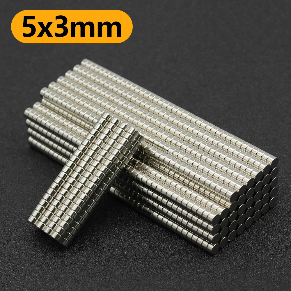 5x3mm N35 NdFeB Round Neodymium Magnet Super Strong Permanent Powerful Magnets Refrigerator DIY Craft Multi‑Purpose Magnetic