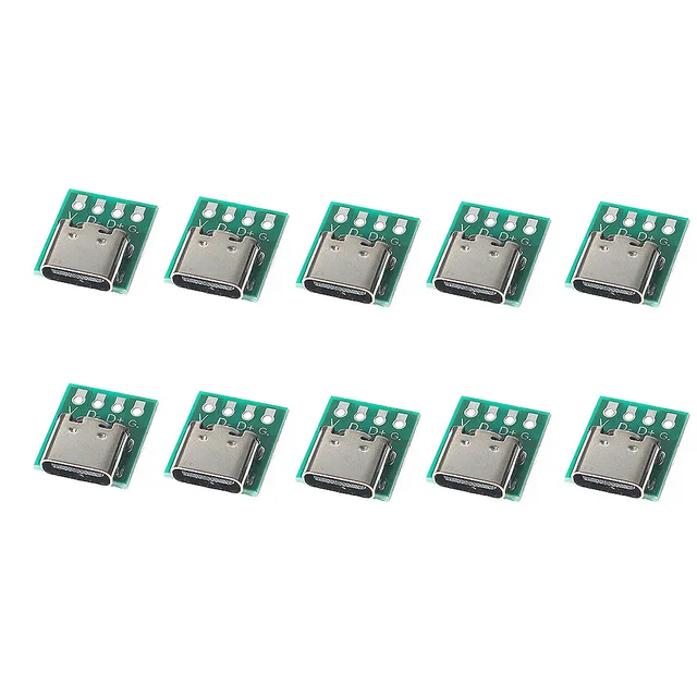 10 sztuk TYPE-C DIY płytka USB PCB dwustronna USB3.1 16P PCB elektroniczna płytka testowa