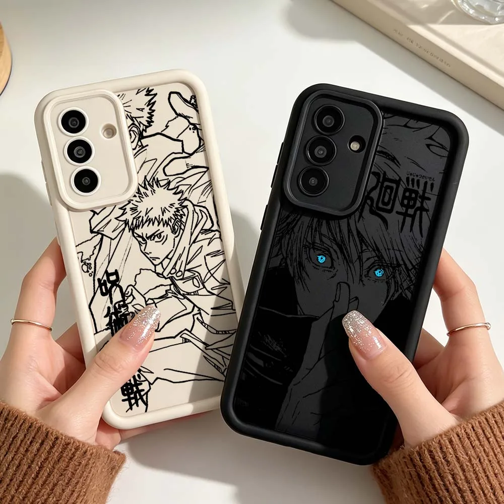 Hot Boy Anime Jujutsu Kaisen Phone Case For Samsung A03 A04 A05 A06 A07 A24 A23 A22 A21s A17 A16 A15 A14 A13 A12 5G Eye Ladder