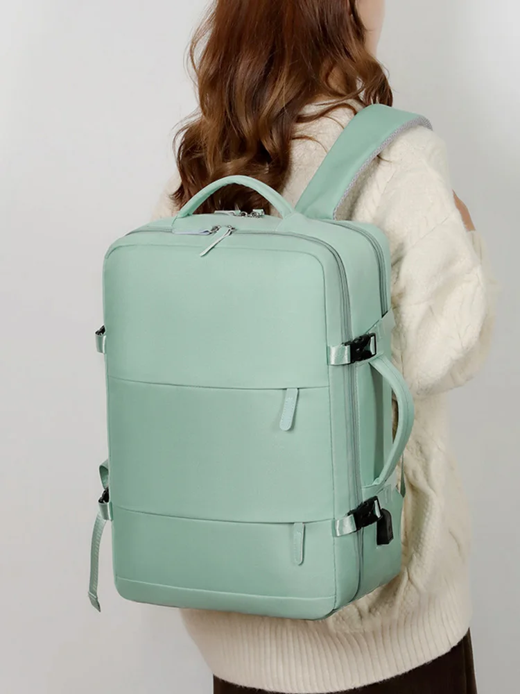 2025 Backpack Large Capacity Travel Bag Backpack Multi Functional Luggage Bag Student Backpack Solid Color Design