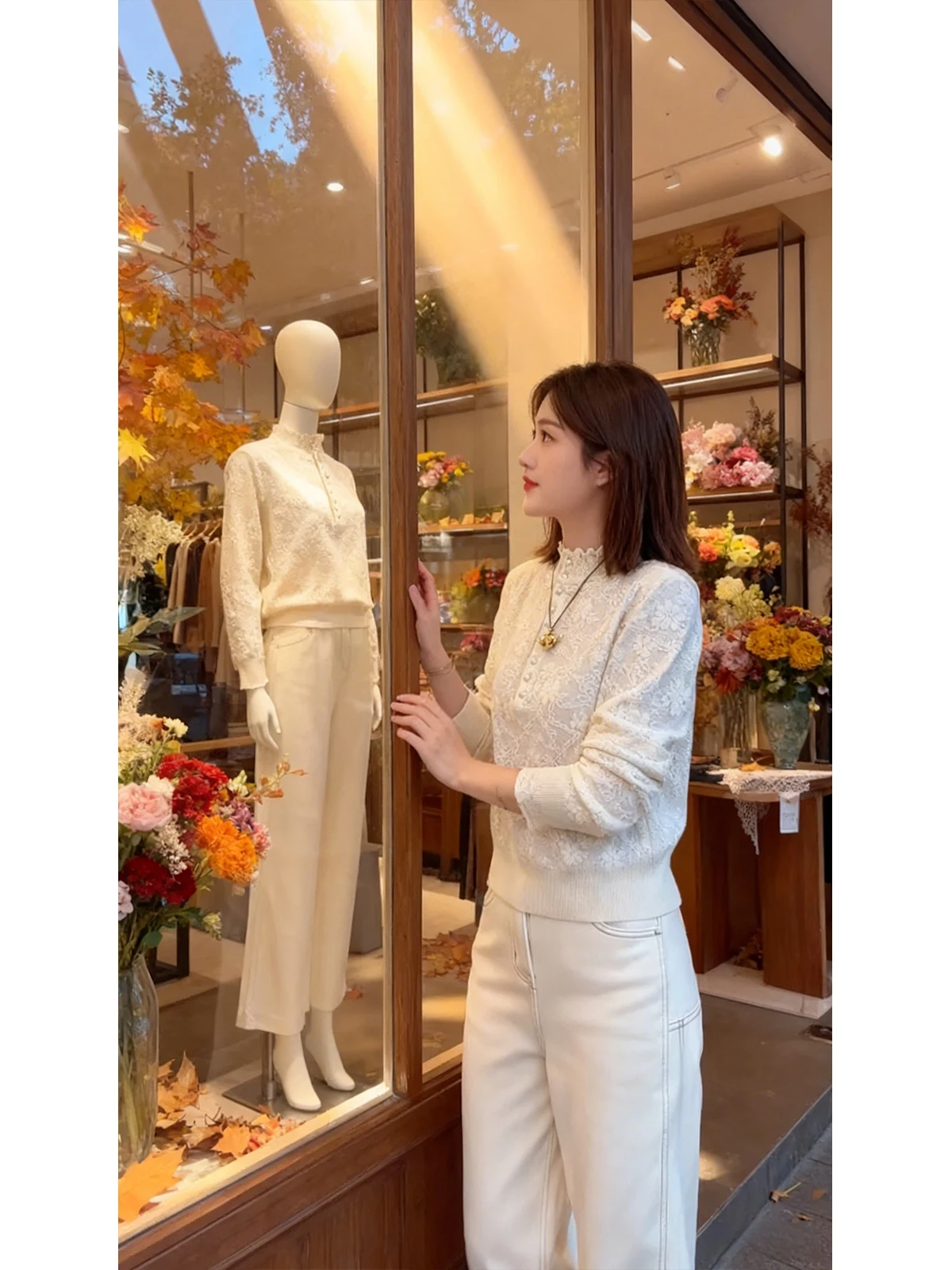 

Французский вязаный свитер с длинным рукавом для женщин, осенне-зимняя новинка, базовый слой, антивозрастной, универсальный, с воротником-стойкой