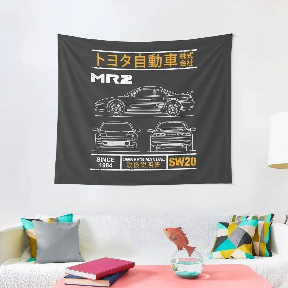 

Blueprint of the MR2 Tapestry Decorations For Room Decoration Pictures Room Wall Aesthetic Room Decor Korean Tapestry