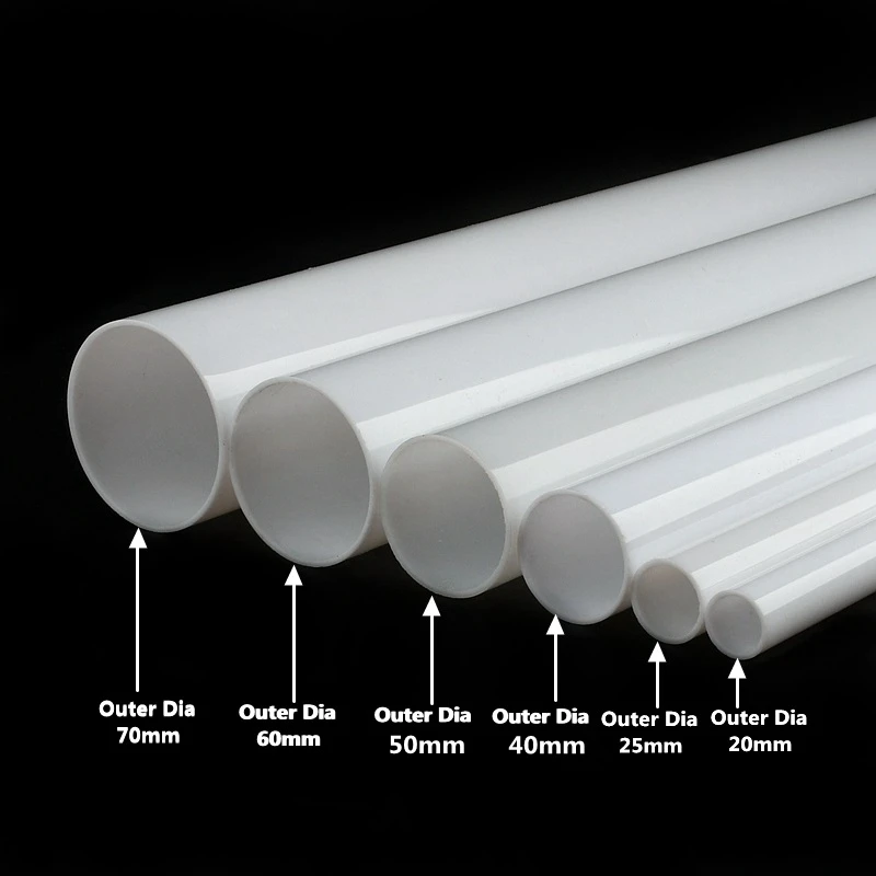 (50cm/lot) OD 16 20 25 32 40 50 60 70mm Milk White Acrylic Tube PMMA pipe for Home Garden lampshade, Aquarium accessories DIY