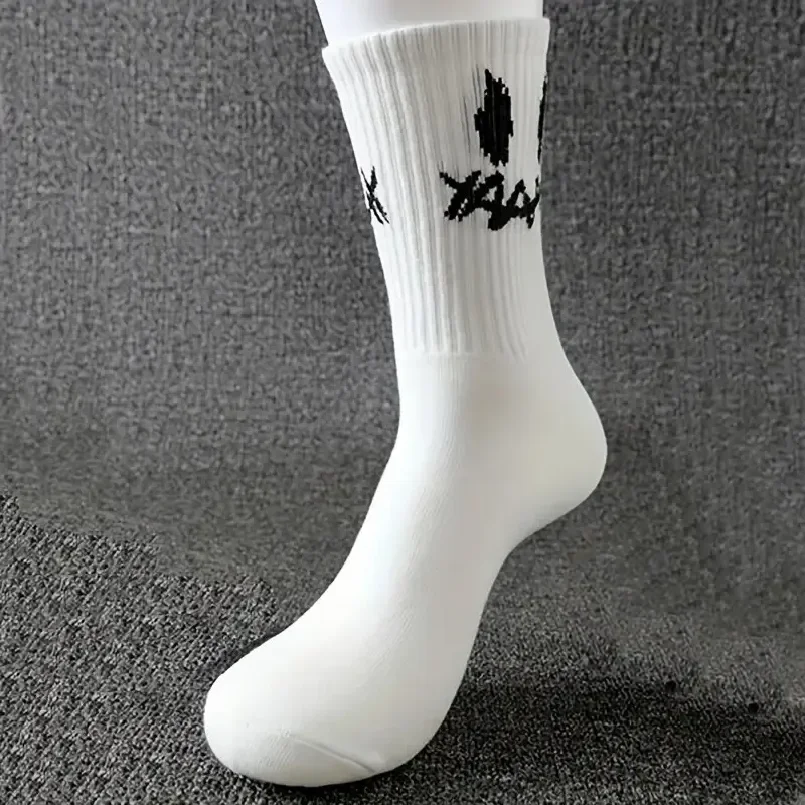 5/10 Pairs Men Women Graffiti Printed socks Street Style Soft Comfortable Sweat Absorbing Breathable Couple Sports Leisure Socks - view 6