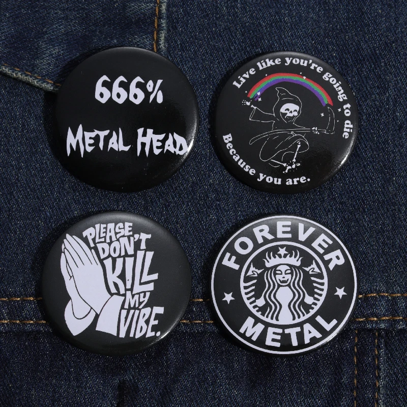Tinplate Soft Button Pin Cute Cartoon Skeleton Death God Pin Punk Style Badge For Clothes backpack Jewelry Accessories Pin Gift