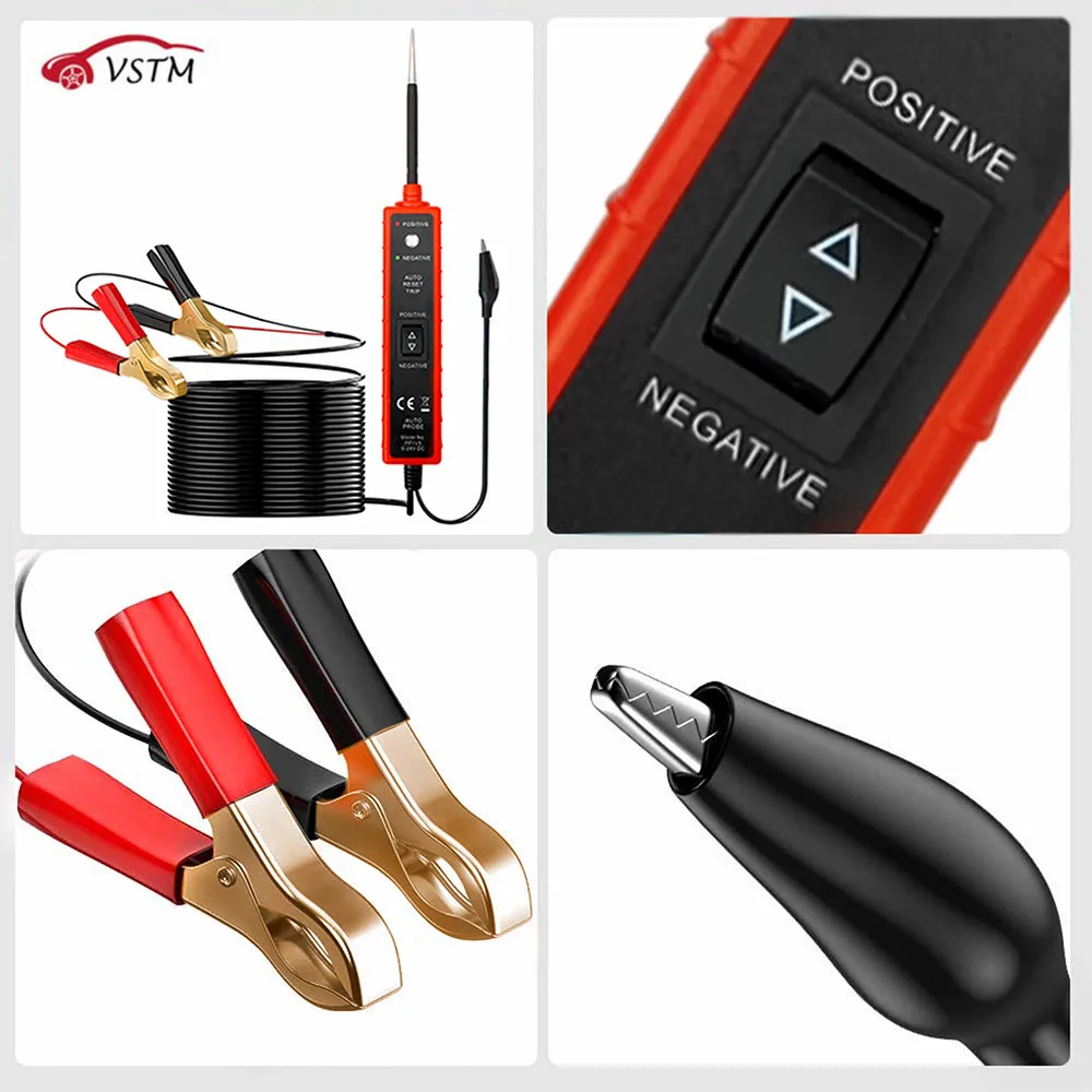 Car Electric Circuit Tester 6-24V DC Automotive Multi-function Drive Test Pen Car Voltage Tester Power Probe Diagnosis Scanner