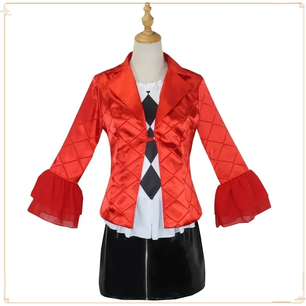

Movie Joker 2 Clown Harleen Quinzel Gaga Costume Adult Women Clown's Girl Uniform Full Set Accessories Suit Halloween Outfits