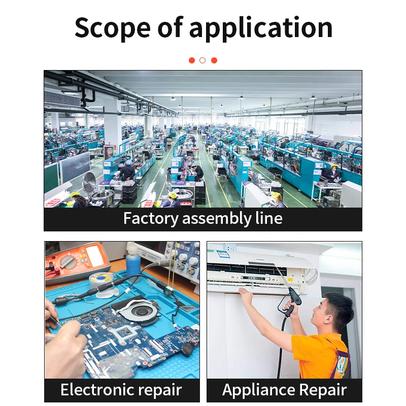 LUXIANZI 100W Electric Soldering Iron Transparent Shell Handle LCD Digital Display Adjustable Temperature Welding Repair Tools