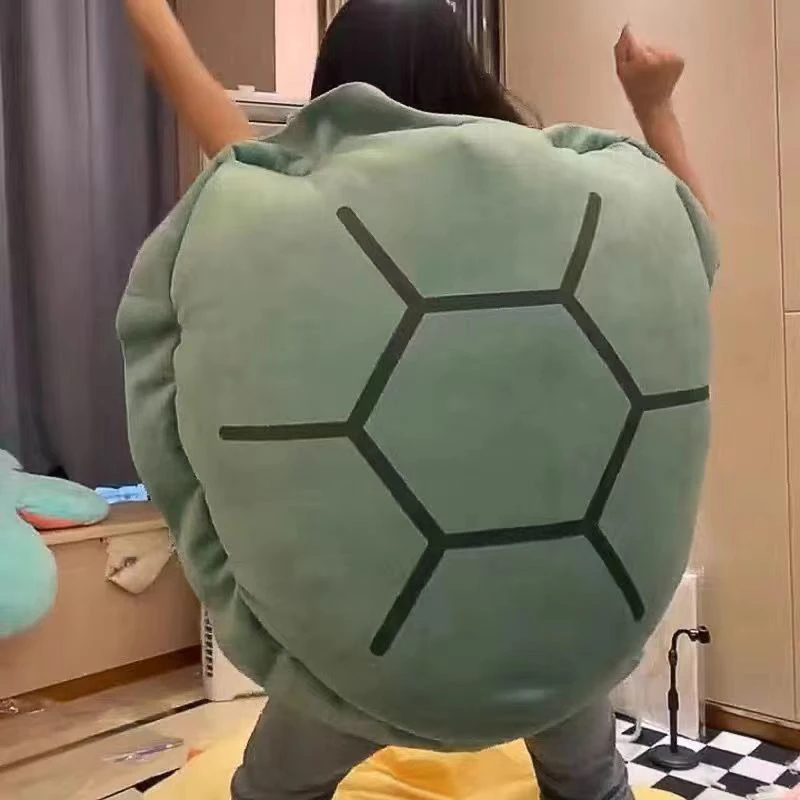 

150CM Kawaii Huge Size Turtle Shell Pillow Plush Toys Big Tortoise Clothes Stuffed Soft for Sleeping Cushion Cosplay Game Gift