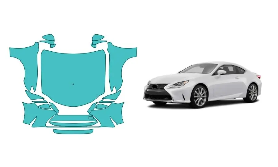 

For Lexus RC 350 2015-2018 TPU Pre-cut PPF Scratch-resistant Self-Healing Transparent Front Bumper Hood Engine Protective Film