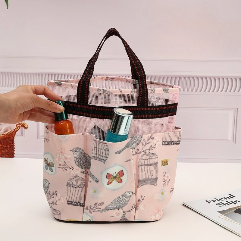 

1pc Large Capacity Makeup Bag, Fashionable Printed Handbag, Portable Waterproof Toiletries Storage Bag, Mother's Handbag