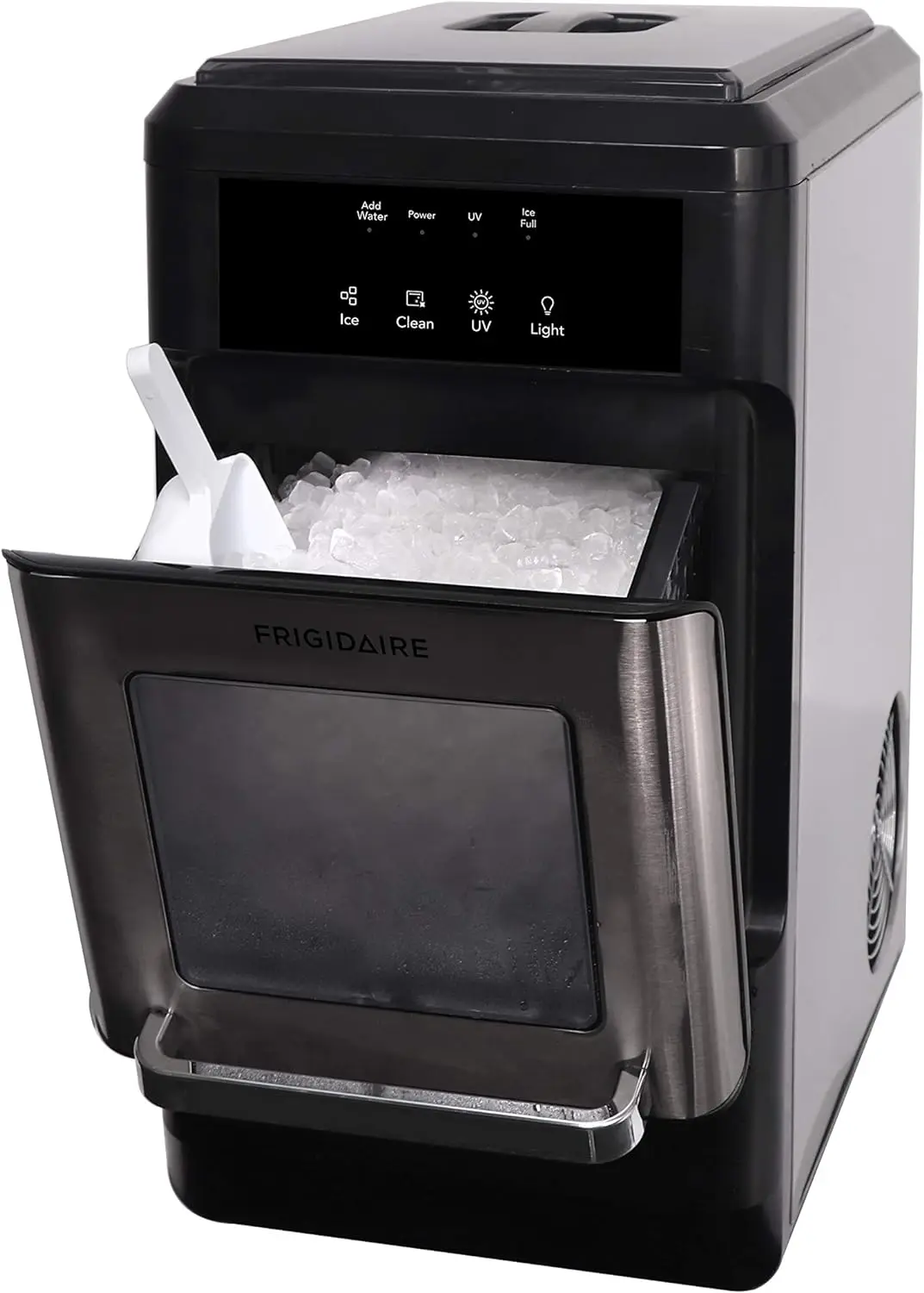 Frigidaire EFIC235-AMZ macchina per il ghiaccio masticabile croccante da appoggio, 44 libbre al giorno, funzione autopulente