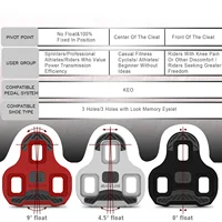 Crampons de vélo BUCKLOS pour système LOOK KEO, crampons de pédale autobloquants pour vélo de route, antidérapants, résistants à l'usure, crampons de chaussures de cyclisme en TPU 4
