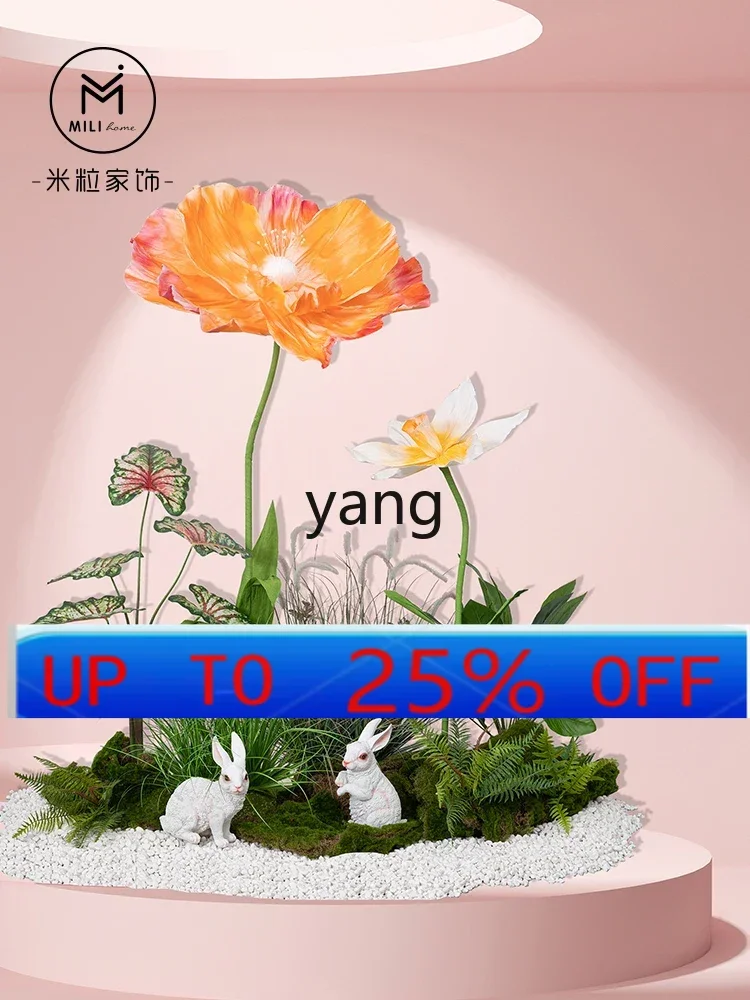 

Lhh clothing store window decoration colored paper flower plant landscaping shopping mall display simulated flower