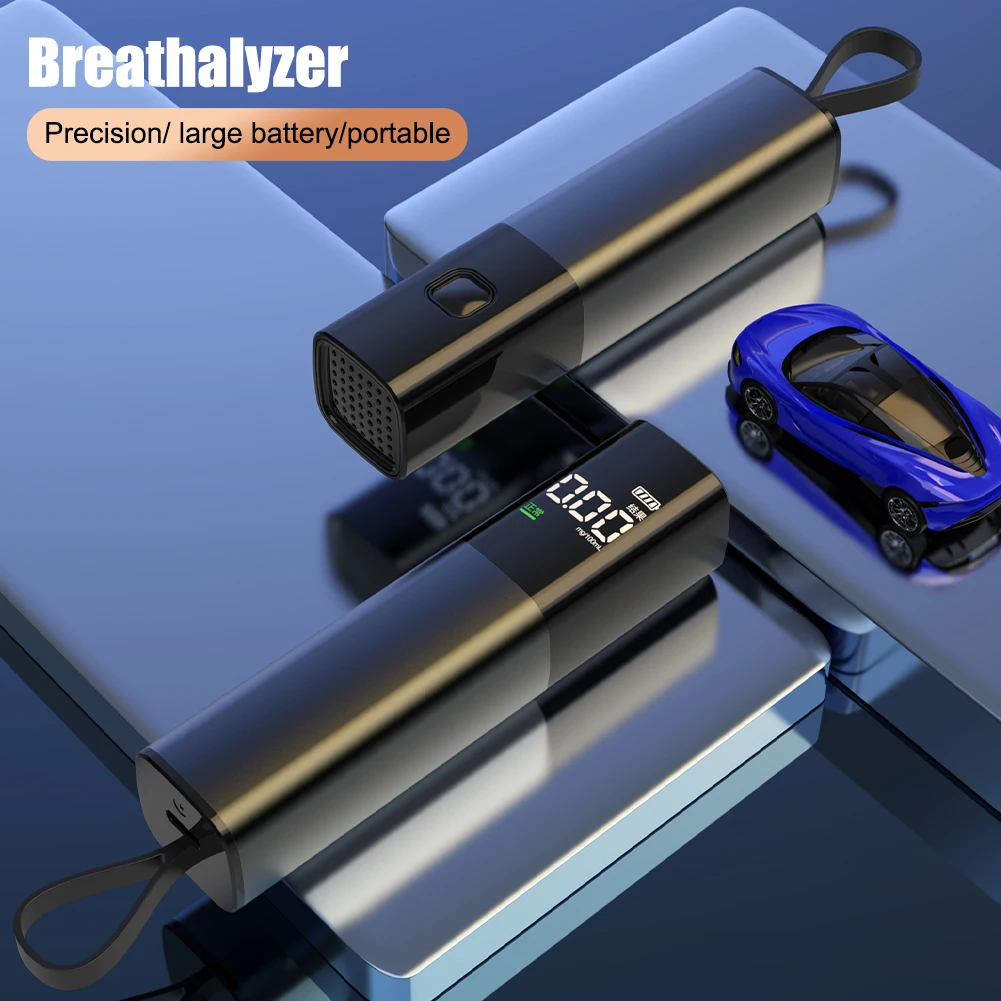 

Portable Breathalyzer 0.000~0.199% BAC USB Rechargeable Non-Contact Precision Breath Alcohol Tester LCD Digital Display