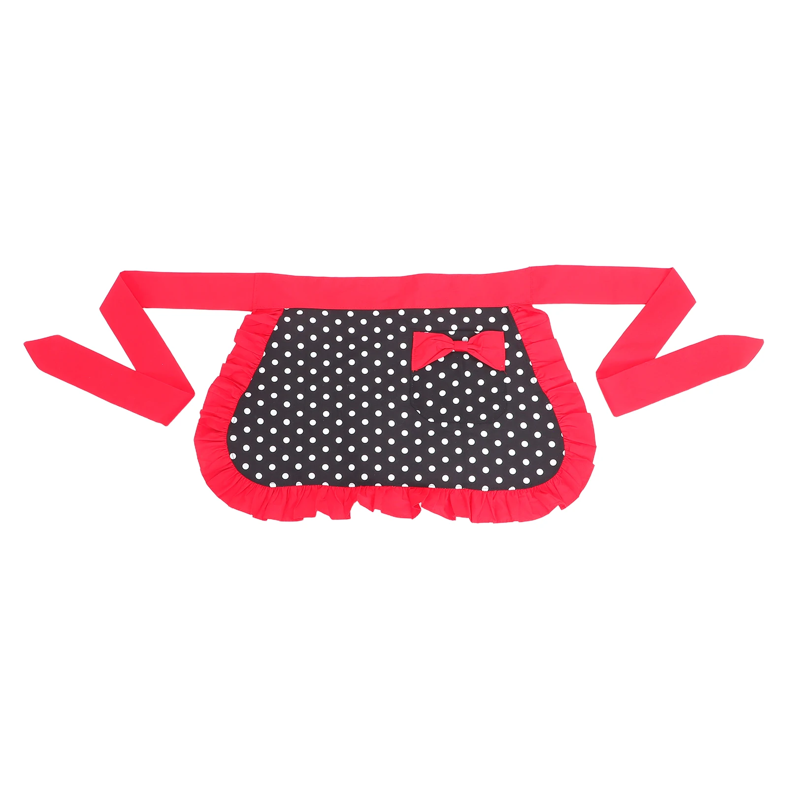 

Half Apron Women Cotton Small Dot Adjustable Household Ladies Washable Practical Hotel Cafe Restaurant Cake Shop Bakery