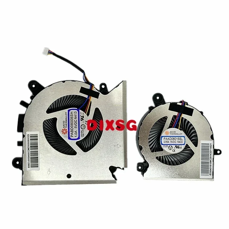 New For MSI GF63 GF65 GF65 Thin 10SD 10SDR 10SE 10SER 9SD 9SE 9SEX 9SEXR Cooling Fan PABD08008SH-N413 PAAD06015SL N433