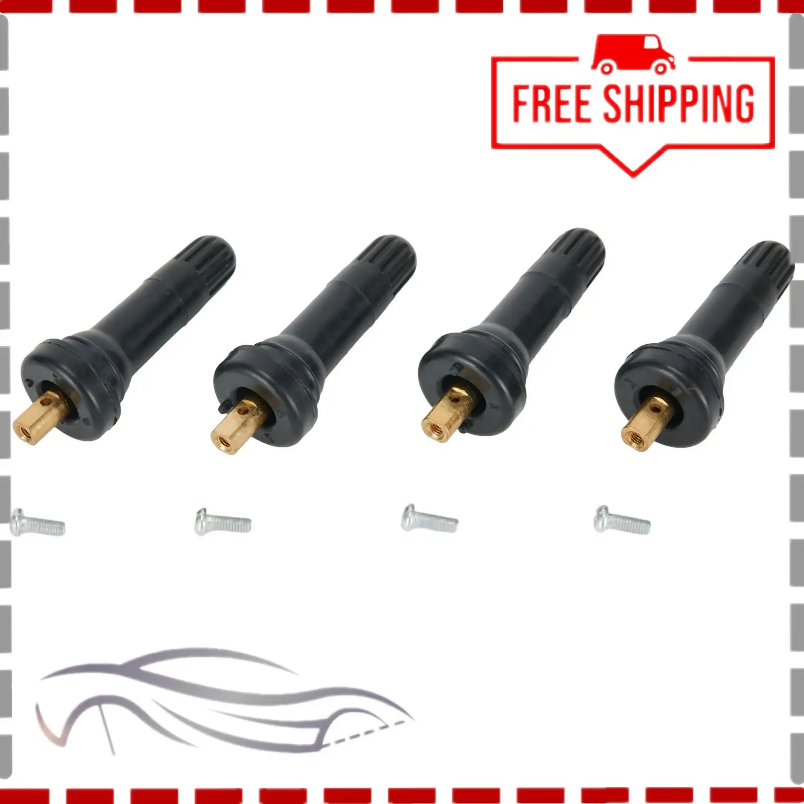 

4 pcs Tire Pressure Sensor Valve Replacement Parts For Chang An TPMS Rubber/Aluminum Snap-in Stem Service Kit