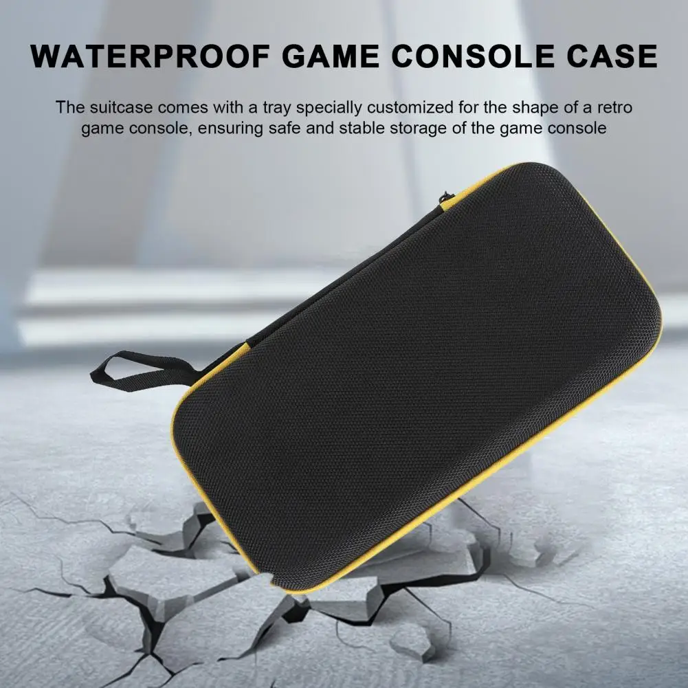 Bolsa de armazenamento para console de jogos, estojo de transporte, grande capacidade, fecho com zíper, casca dura, bolsa de armazenamento protetora para viagem para bolso retroid