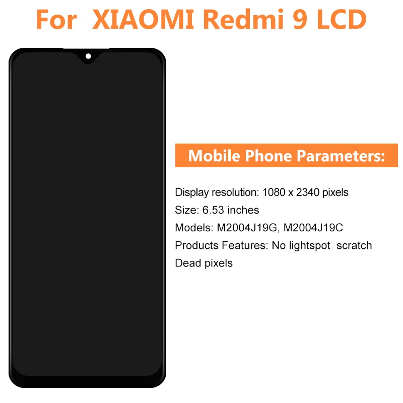 CHOICE For Xiaomi Redmi 9 LCD Display Touch Screen Digitizer Assembly For Redmi 9 M2004J19AG M2004J19C LCD Replacement Parts image 2