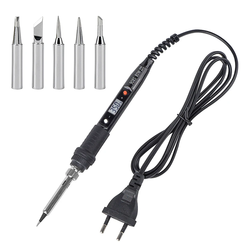 

Electric Soldering Iron With Tips Kit 80W LCD Adjustable Temperature 220V/110V Digital Display Solder Iron Welding Repair Tool