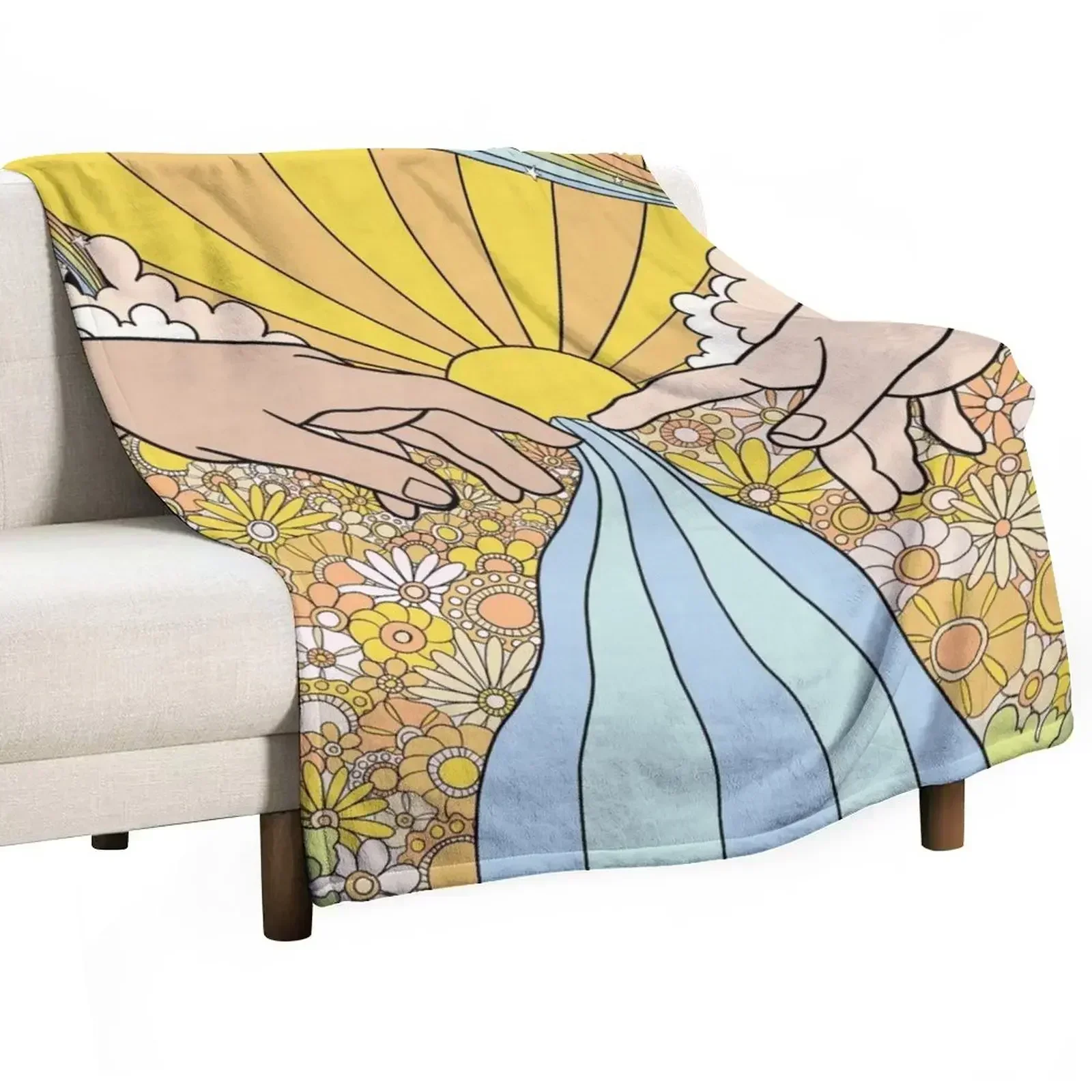 New Groovy Creation of Adam Throw Blanket Soft manga Blankets