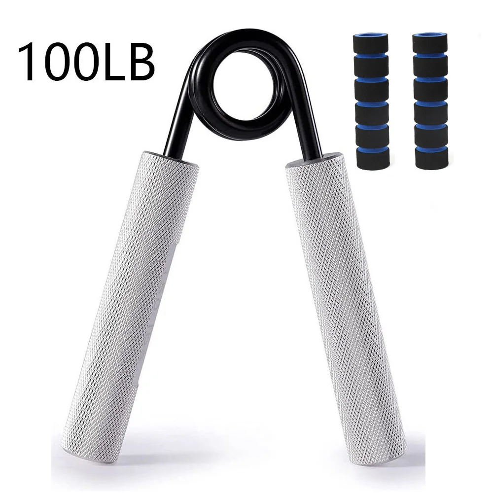 Aluminum Alloy Hand Gripper Spring Steel Sponge Sleeve Home Gym Fitness Equipment Men Arm Finger Strength Training Workout image 5