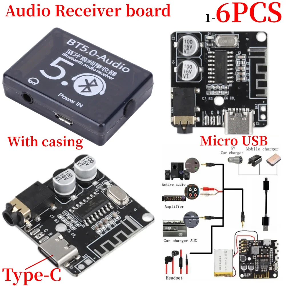 Bluetooth Audio tablica odbiorcza Bluetooth 5.0 4.1 MP3 bezstratny płyta dekodera bezprzewodowy moduł muzyka Stereo DIY VHM-314 3.7V-5V