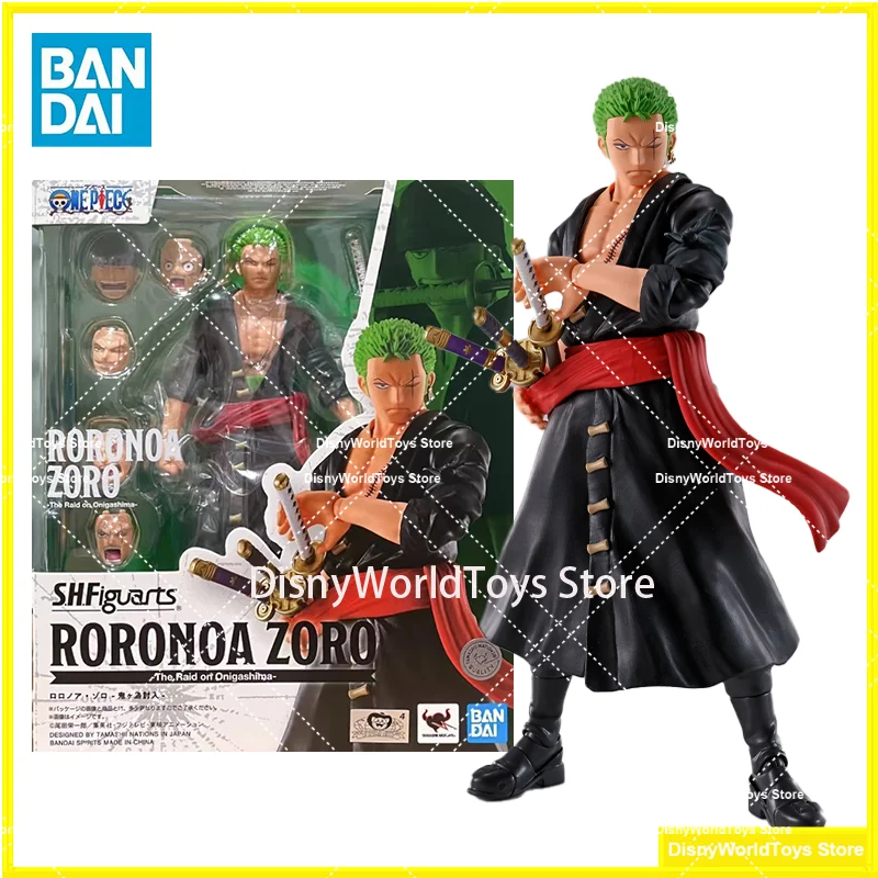 BANDAI-S.H.Figuarts SHF Roronoa Zoro Raid, figurines d\'action Anime, jouets modèles, 100% d\'origine, en stock