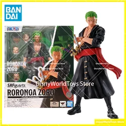 100% original bandai s. h. figuots shf roronoa zoro raid in stock anime action collection figuren modell spielzeug