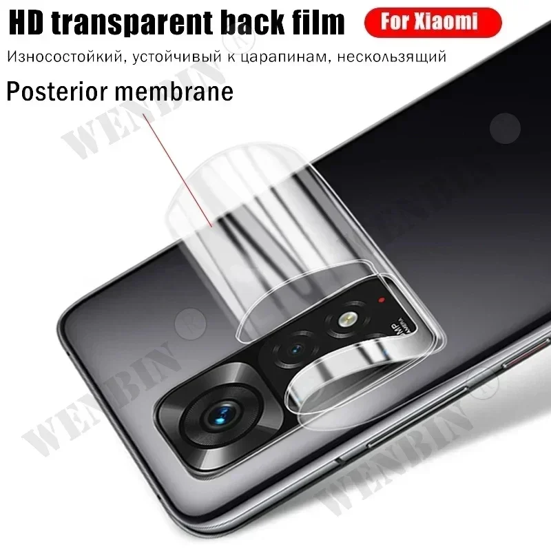 5Pcs Hydrogel Film For Xiaomi Redmi Note 14 13 12 11 Pro Poco F6 X6 X5 Pro Screen Protector For Xiaomi 14T 13T Pro Back Film