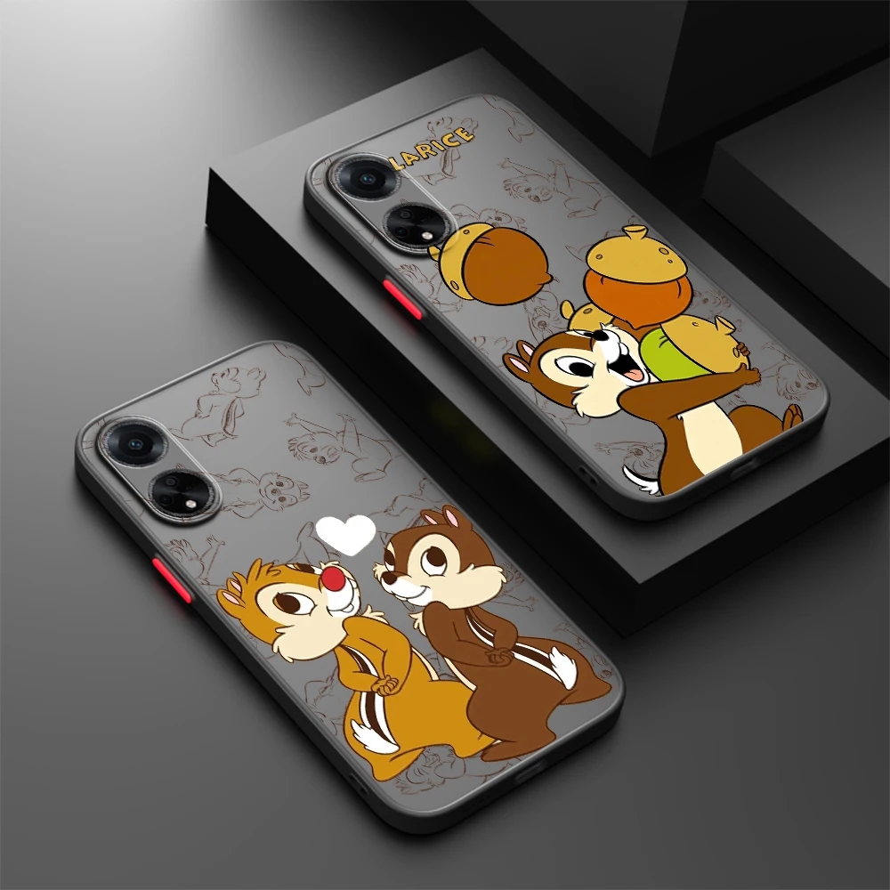 Disney Ticci Cartoon Cute Cool Frosted Translucent For OPPO X5 X3 A54S A5 A94 A16 A53S A57 A74 A72 A96 A98 A78 5G Back