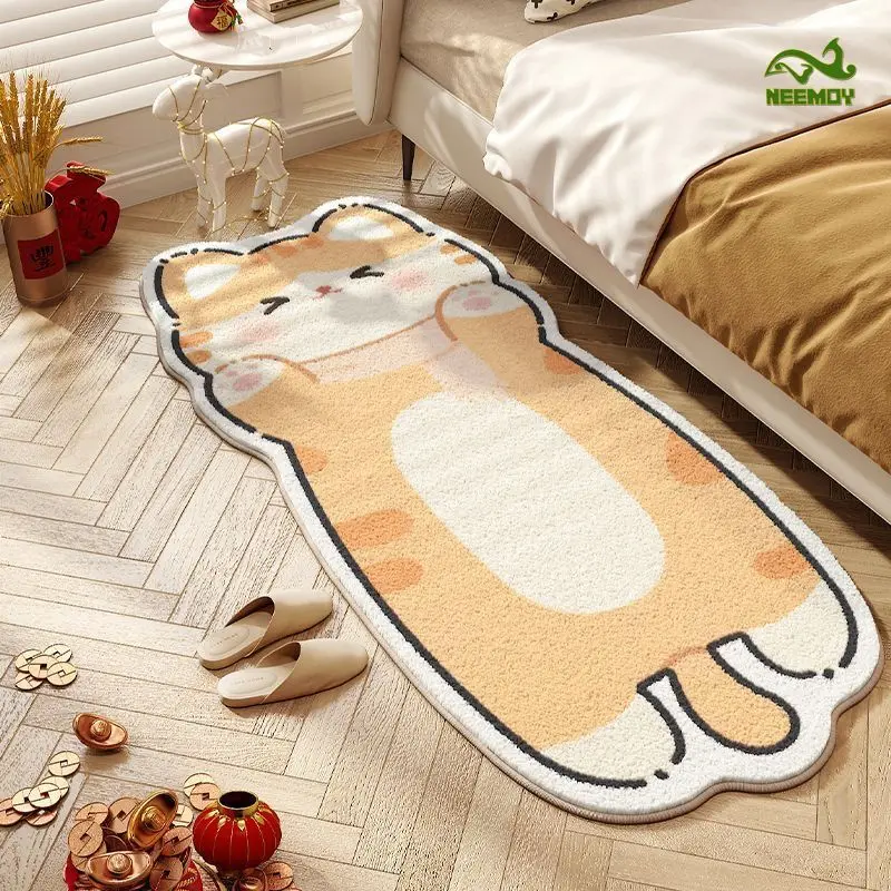 Funny Cartoon Imitation Cashmere Carpet Home Winter Soft Children's Bedroom Bed Ins Blanket Living Room Cloakroom Floor Mat