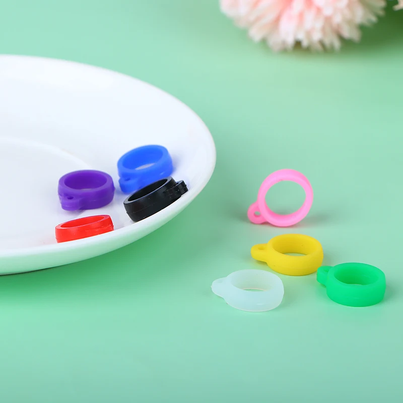 

New 10Pcs Universal Anti-Lost Necklace Lanyards Ring Portable Anti-drop Cigarette Silicone Ring Lanyard Holder With Soft Hoop