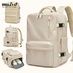 Large Extendable Travel Backpack Business 16 Inch Laptop Bag College Schoolbag Carry On Luggage Rucksack Shoes Pocket XA399C