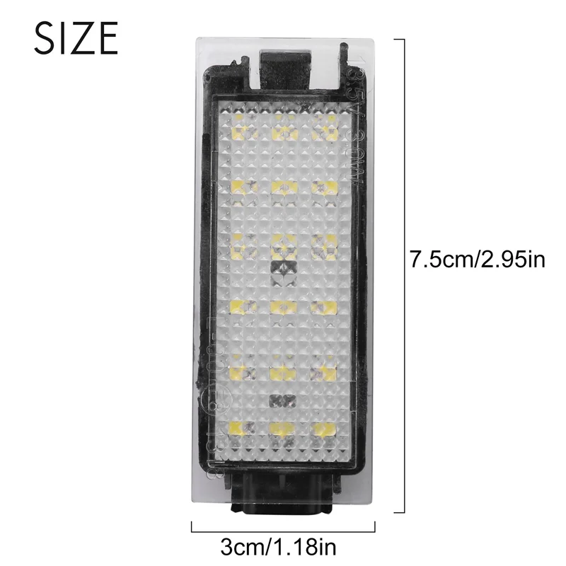 2 sztuki Samochodowe oświetlenie tablicy rejestracyjnej LED do Renault Megane 2 Clio Laguna 2 Megane 3 Twingo Master Vel Satis