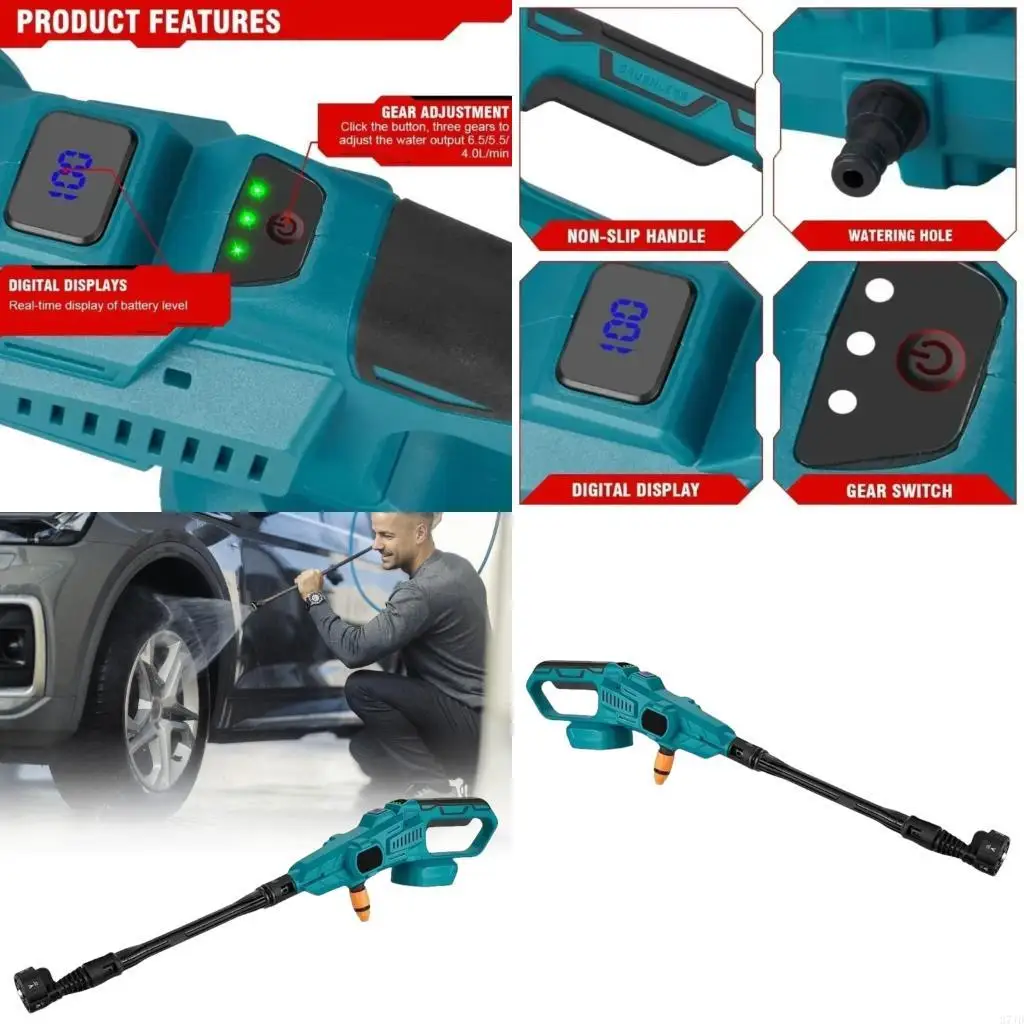 

Cordless Cleaner High Pressure Washer For Vehicle Washing Garden Yard Cleaning 37JD