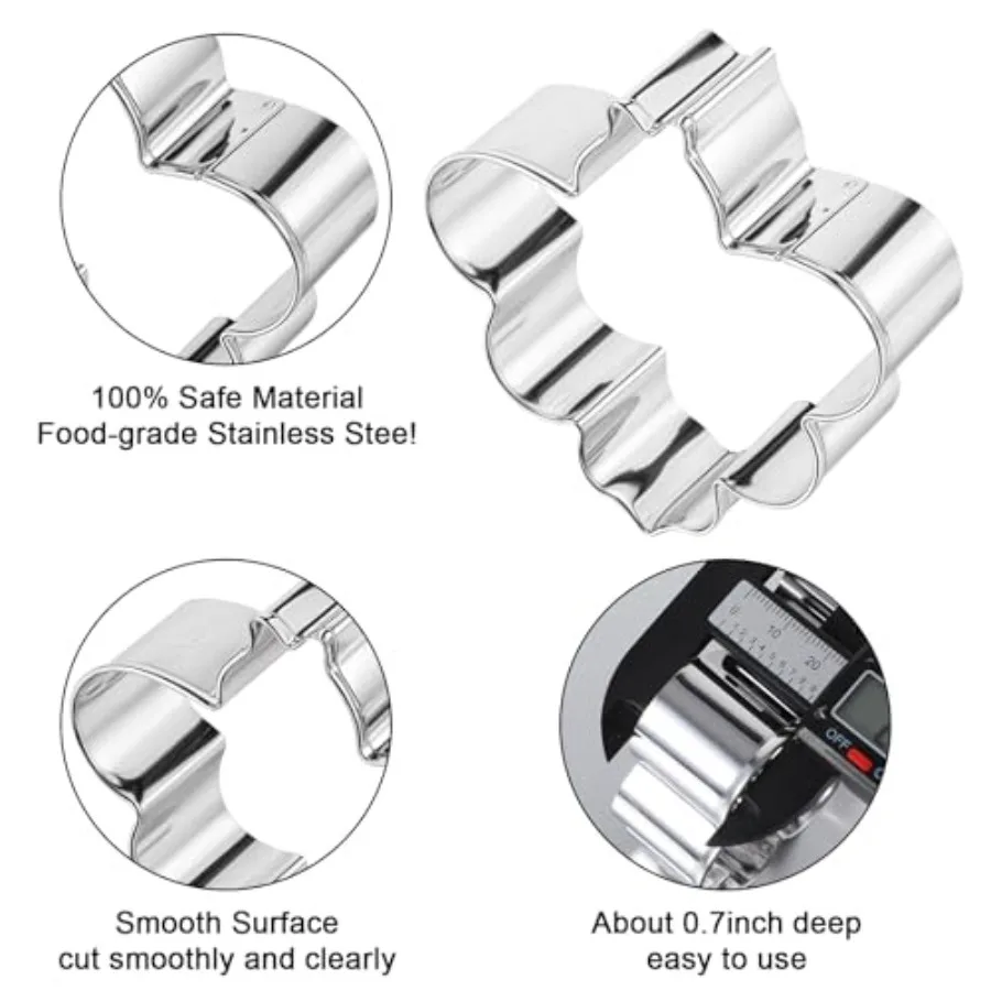 6 عبوات من مجموعة قطع Bee Ce-Pooh BearBee Beehive مسدس على شكل قرص العسل وزهرة العسل برطمان من الفولاذ المقاوم للصدأ قواطع Ce لعسل النحل P